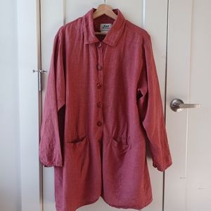 FLAX Linen Button Down Shirt / Chore Coat